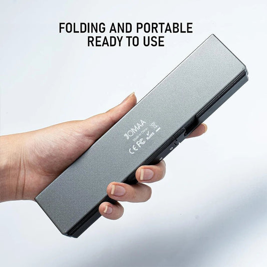 Clavier Bluetooth Pliable – Compatible iPhone, iPad, Android & PC | Ultra-Portable avec Support Intégré - Clacker
