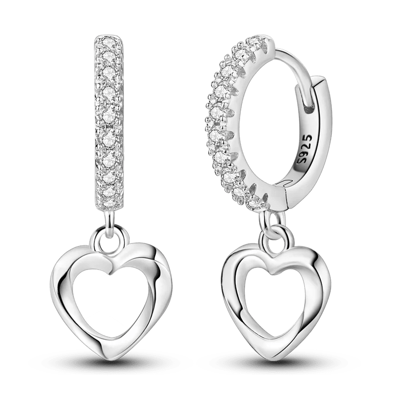 925 Sterling Silver Colored Zirconium Cross Skull Iron Tower Feather Coffee Cup Star Earrings Gift for Women Jewelry Wedding - Clacker