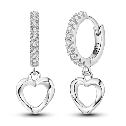 925 Sterling Silver Colored Zirconium Cross Skull Iron Tower Feather Coffee Cup Star Earrings Gift for Women Jewelry Wedding - Clacker