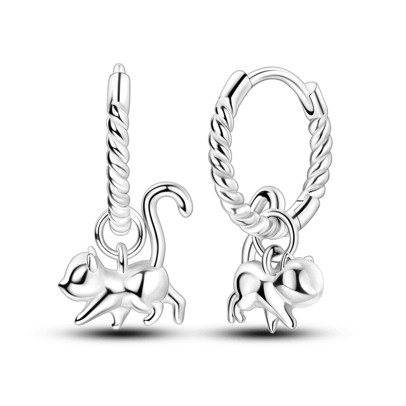 925 Sterling Silver Colored Zirconium Cross Skull Iron Tower Feather Coffee Cup Star Earrings Gift for Women Jewelry Wedding - Clacker