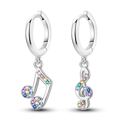 925 Sterling Silver Colored Zirconium Cross Skull Iron Tower Feather Coffee Cup Star Earrings Gift for Women Jewelry Wedding - Clacker