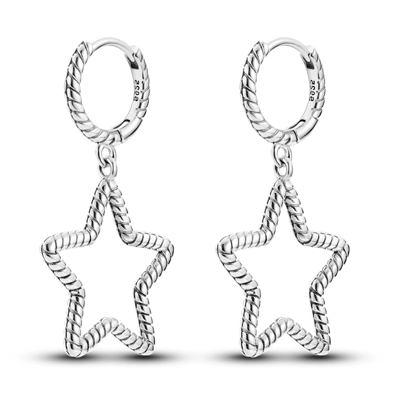 925 Sterling Silver Colored Zirconium Cross Skull Iron Tower Feather Coffee Cup Star Earrings Gift for Women Jewelry Wedding - Clacker