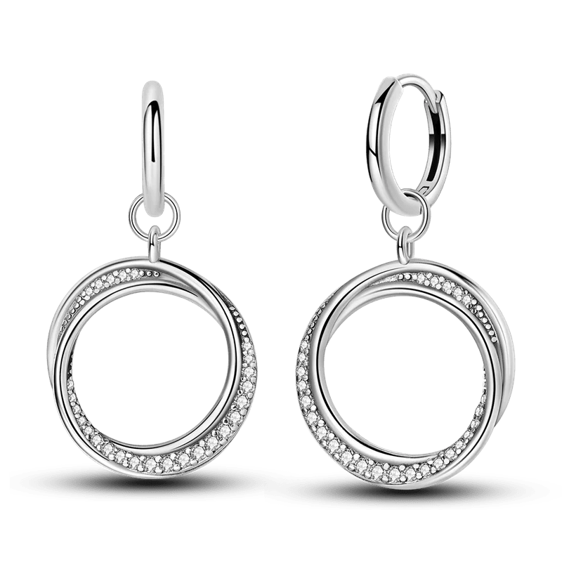 925 Sterling Silver Colored Zirconium Cross Skull Iron Tower Feather Coffee Cup Star Earrings Gift for Women Jewelry Wedding - Clacker