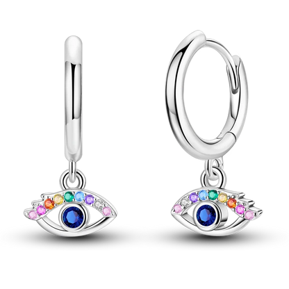 925 Sterling Silver Colored Zirconium Cross Skull Iron Tower Feather Coffee Cup Star Earrings Gift for Women Jewelry Wedding