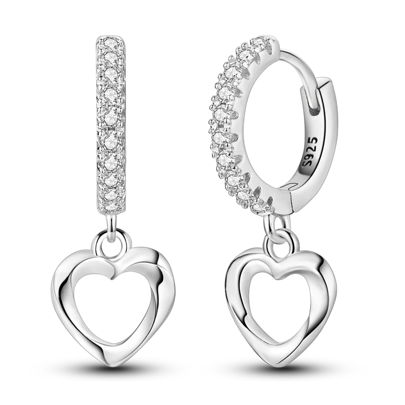 925 Sterling Silver Colored Zirconium Cross Skull Iron Tower Feather Coffee Cup Star Earrings Gift for Women Jewelry Wedding