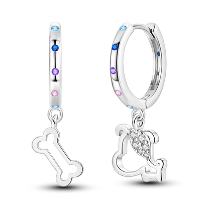 925 Sterling Silver Colored Zirconium Cross Skull Iron Tower Feather Coffee Cup Star Earrings Gift for Women Jewelry Wedding