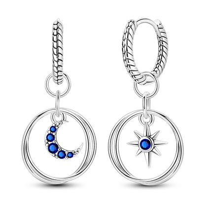925 Sterling Silver Colored Zirconium Cross Skull Iron Tower Feather Coffee Cup Star Earrings Gift for Women Jewelry Wedding