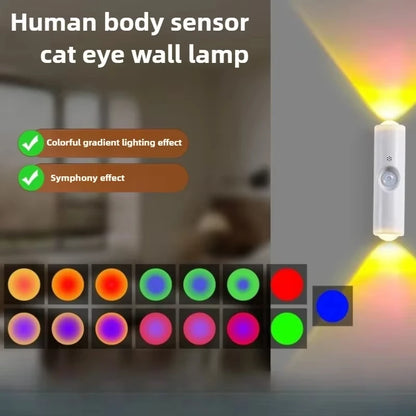Motion Sensor Night Light 7 Color Change LED Wireless Wall Lamp Magnetic Rechargeable Spotlight for Bathroom Bedroom Living Room