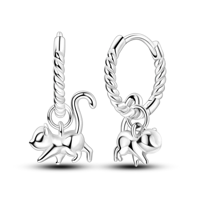 925 Sterling Silver Colored Zirconium Cross Skull Iron Tower Feather Coffee Cup Star Earrings Gift for Women Jewelry Wedding