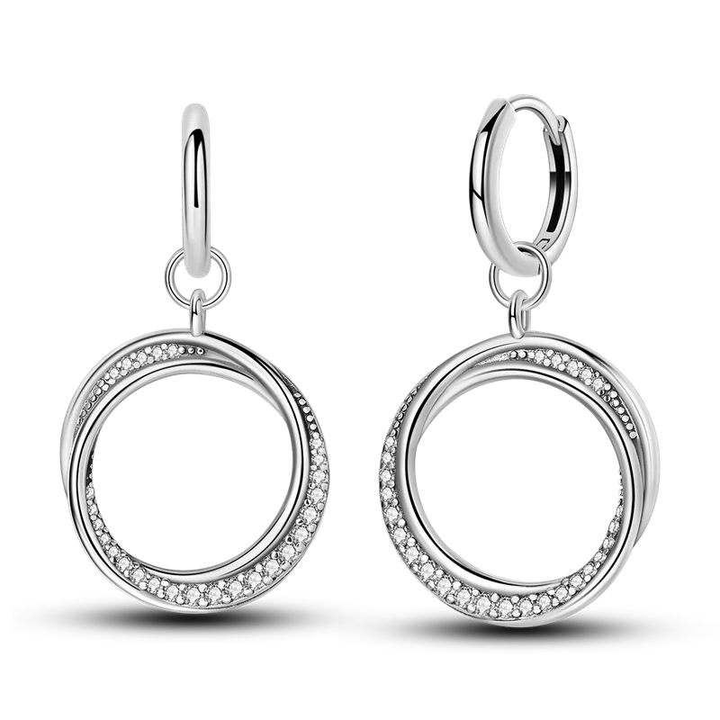 925 Sterling Silver Colored Zirconium Cross Skull Iron Tower Feather Coffee Cup Star Earrings Gift for Women Jewelry Wedding