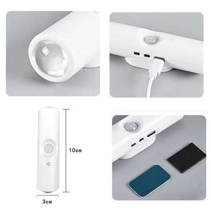 Motion Sensor Night Light 7 Color Change LED Wireless Wall Lamp Magnetic Rechargeable Spotlight for Bathroom Bedroom Living Room - Clacker
