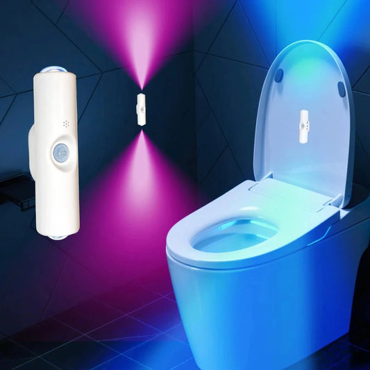 Motion Sensor Night Light 7 Color Change LED Wireless Wall Lamp Magnetic Rechargeable Spotlight for Bathroom Bedroom Living Room - Clacker