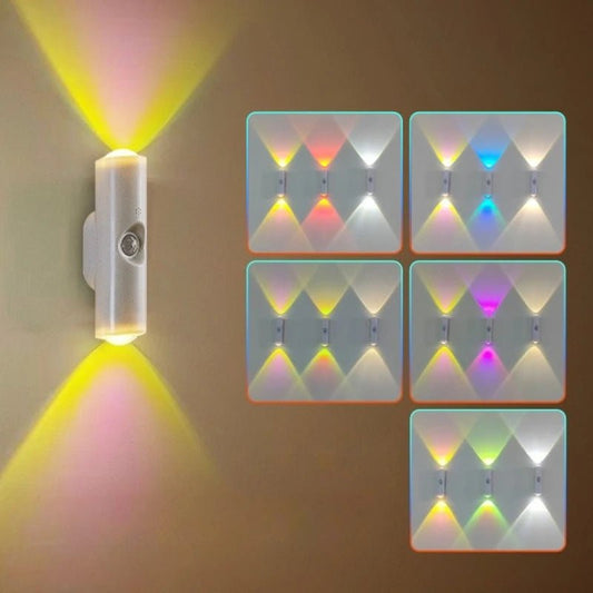 Motion Sensor Night Light 7 Color Change LED Wireless Wall Lamp Magnetic Rechargeable Spotlight for Bathroom Bedroom Living Room - Clacker